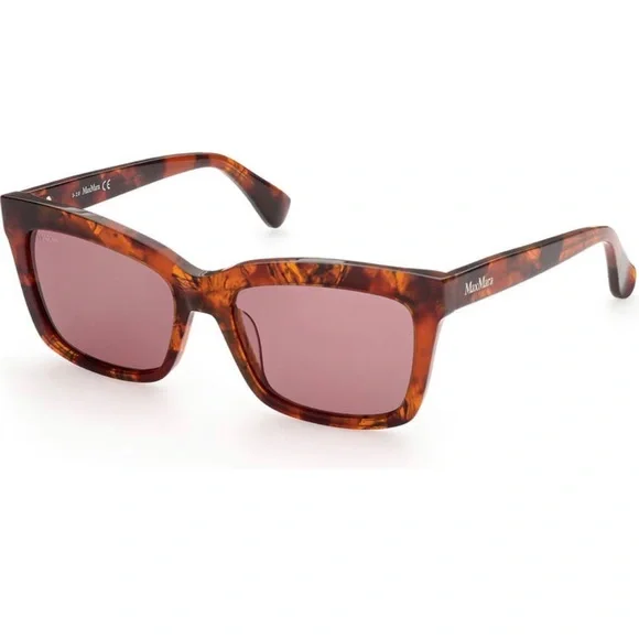 MaxMara 55mm Rectangular Logo4 Sunglasses